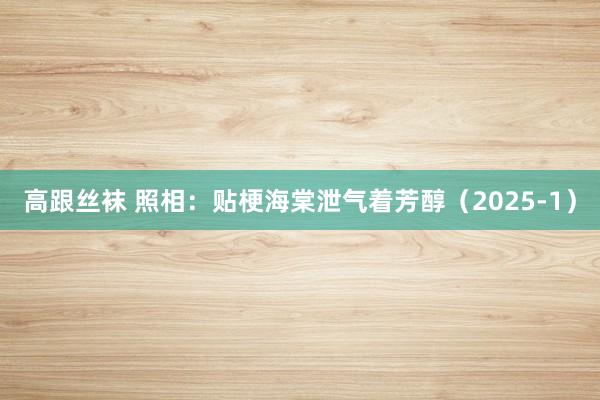 高跟丝袜 照相：贴梗海棠泄气着芳醇（2025-1）