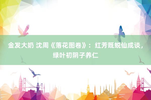 金发大奶 沈周《落花图卷》：红芳既蜕仙成谈，绿叶初阴子养仁